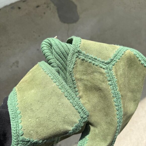 Vintage green suede leather vest - Picture 6 of 6